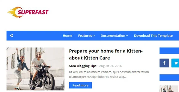 SuperFast Blogger Template